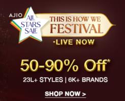 Ajio All Stars Sale: Get Minimum 50%-90% Off On Fashion Products + Extra Bank Discount [S...